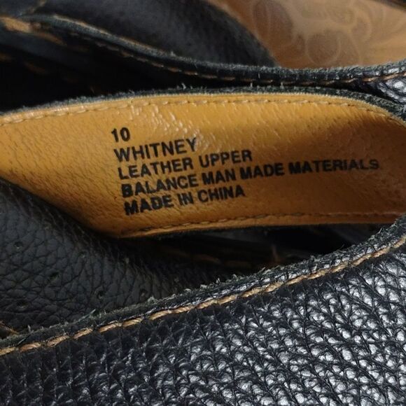 High Sierra Black Leather Woman's Thong Sandals - Picture 3 of 7